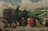 Angel Monedero, Bandits, Oil on board