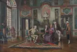 Juan Antonio Gonzalez, The Chess Match, Oil on canvas