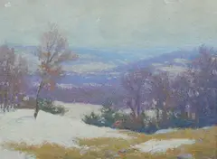 William Charles Baker, Winter Landscape, Oil on board