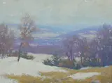 William Charles Baker, Winter Landscape, Oil on board