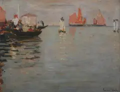 Eugène Lawrence Vail, View of Venice, Oil on panel.