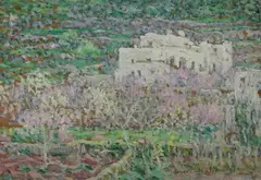 Robert Hatton Monks, French Chateau, Oil on panel