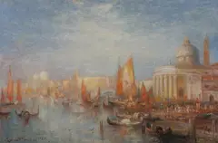 Lucien Whiting Powell, View of Venice, Oil on canvas