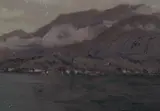 Charles Warren Eaton, View of LAKE COMO, Oil on board.