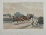 John Alexander Harrington Bird, McQueen's Coachings: Coach Match Against Time, Lithograph