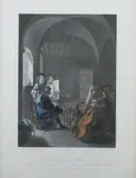 Frans van Mieris the Elder, Frans Van Mieris Receiving a Visitor in His Studio, Color engraving, by A