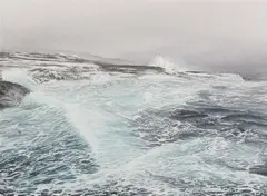 Gregory Strachov, White Water, Watercolor on paper