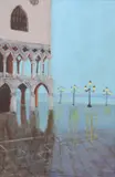 Robert Heckman, Venice, Oil on board