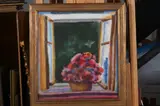 Howard P. Whims, Bouquet of Flowers on Windowsill, Pastel