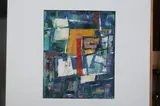 Mahmud Helmi, ABSTRACT IN YELLOW AND BLUE: TWO WORKS, each signed lower margin, Gouache