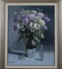 Chollis Regon, Still Life with Daises, STILL LIFE WITH DAISES, signed lower left Oil on canvas
