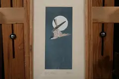 Ohara Koson, Night Hawk, Watercolor