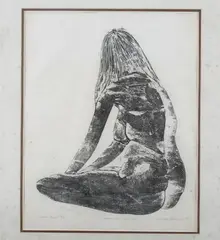 Leonard Maurer, Seated Nude, Color print