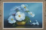 Evelyn Naylor, Still Life with White Flowers, Oil on canvas.
