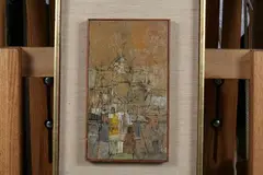 Sam Fischer, Town View, Oil on board