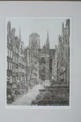 Wojciech Górecki, Golanish Street Scene, Lithograph