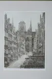 Wojciech Górecki, Golanish Street Scene, Lithograph