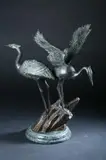 American School, Untitled, HERONS, initialed SPL - Bronze, 18 in