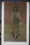 Portrait of Girl with Tambourine by Continental School, PORTRAIT OF GIRL WITH TAMBOURINE, oil on woven fabric, sold Jul 2012