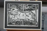 Carousel Horse by American School, Monotype, offered Jul 2012