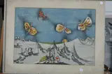 American School, Butterflies, Color lithograph