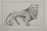 French School, Lion, Etching