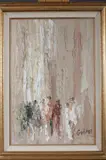 Elmo Gideon, Abstract in Earth Tones, Oil on canvas