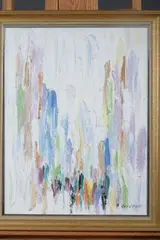 Elmo Gideon, Abstract in Pastel Shades, Oil on canvas