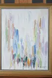 Elmo Gideon, Abstract in Pastel Shades, Oil on canvas