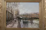 Zinora, View of the Seine, Oil on canvas