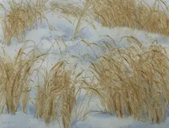 Lee Weiss, Battered Grass, Watercolor
