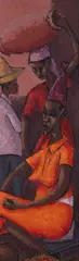 Petion Savain, The Market, Oil on board