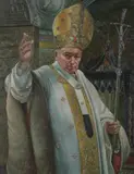 Ortiz, The Pope, Oil on canvas