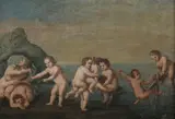 Frolicking Cherubs by Continental School, FROLICKING CHERUBS, oil on canvas., offered Sep 2012