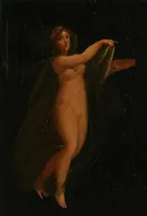 E. Mellini, Diaphonous Nude, Oil on board