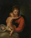 Madonna and Child by Continental School, MADONNA AND CHILD, oil on canvas, sold Sep 2012