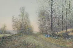 Tree Lined Lane by Raphael Senseman, Gouache, offered Sep 2012
