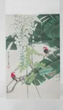 Zhou Yan Sheng, Untitled, BIRDS ON FLOWERING TREE, ink and paper on paper scroll, signed, sealed and dated 1991