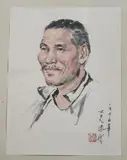 Yang Zhi Guang, Portraits, Five portraits, ink and color on paper, signed and sealed
