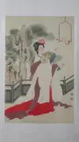 Wang Mei Fang, Untitled, BEAUTY IN GARDEN, ink and color on paper scroll, signed and sealed