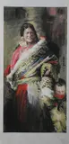 Nan Hai Yan, Untitled, TIBETAN WOMAN AND CHILD, ink and color on paper scroll, signed and sealed
