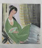 Lin Feng Mian, Untitled, MAID, ink and color on paper scroll, signed and sealed