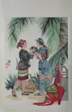 Fang Zeng Xian, Untitled, WOMAN AND CHINESE FEMALE SOLDIER, ink and color on paper scroll, signed and sealed
