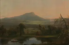 American School, Canoeing at Sunset, CANOEING AT SUNSET, oil on canvas