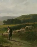 Jacques, Shepherd in the Meadow, Oil on canvas