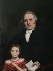 James Barry, PORTRAIT OF MICHAEL MULVANEY AND HIS GRAND DAUGHTER MARY, artist identified, Oil on canvas