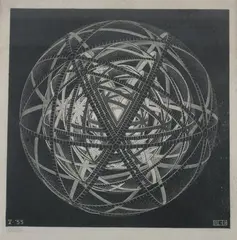 M. C. Escher, Concentric Rinds, Wood engraving, 1953, catalogue raisonne # 387