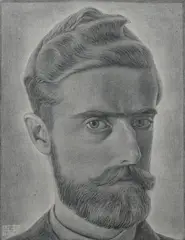 M. C. Escher, Self Portrait, Lithograph, catalogue raisonne # 128