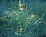 City in Blue by Yankel Ginzburg, Mixed media, offered Sep 2012