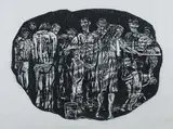 Paul Marcus, Illegal Aliens, Woodblock print